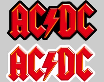4.5 AC/DC Thunder Glossy Vinyl Sticker. Heavy Metal Decal for Car ...