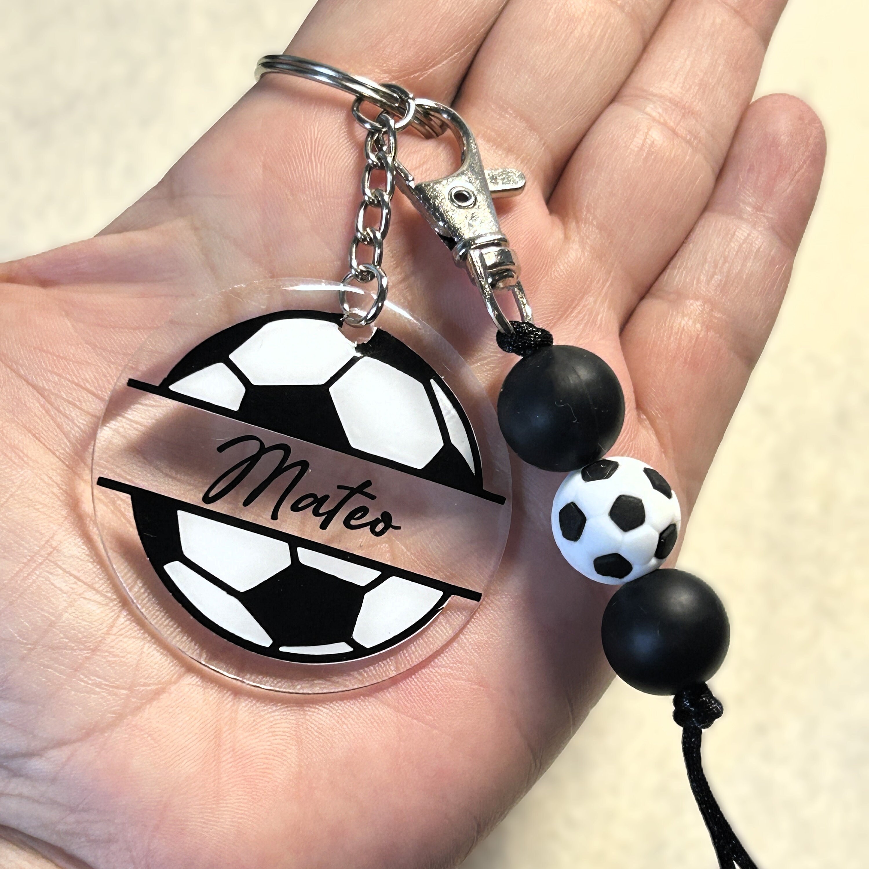 Personalized Soccer Ball Keychain, Custom Soccer Keychain/bag Tag Etsy Canada