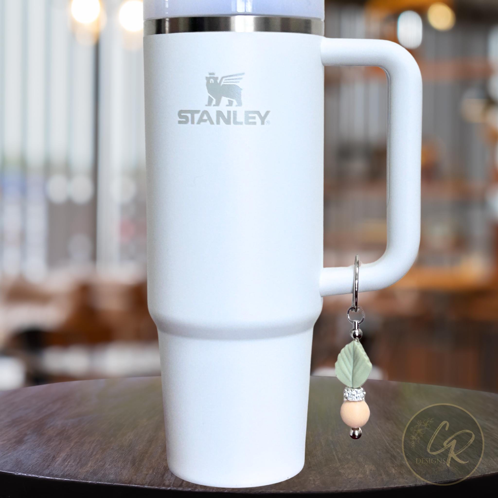 Cup Charm, Stanley Tumbler Charm Cup Handle Accessories, Key Rod Charm, Leaf Focal Bead, Gift