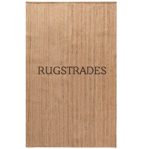 Handmade Natural Jute Rug: Braided Bohemian Area Rug, Custom Size