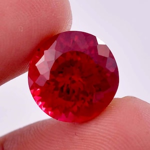 13.65 Ct Natural Burmese Red Painite Round Cut Loose Gemstone GIT Certified 13x13 MM-AAA+ Top Quality Painite-Ring & Jewelry Making Gems