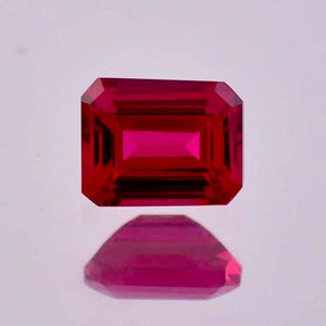 4.20 Ct Natural Burmese Red Painite Emerald Cut Loose Gemstone GIT Certified 7x9 MM-AAA+ Top Quality Painite-Ring & Jewelry Making Gems