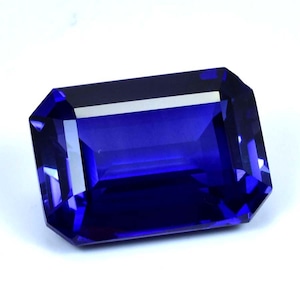 10x14 MM Natural Royal Blue Ceylon Sapphire Emerald Cut Loose Gemstone GIT Certified-AAA+ Top Quality Sapphire-Ring & Jewelry Making Gem