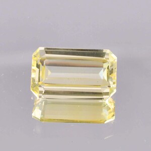 10.45 Ct Natural Yellow Ceylon Sapphire Emerald Cut Loose Gemstone Certified 10x16 MM-AAA+ Top Quality Sapphire-Ring & Jewelry Making Gems