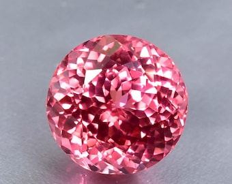 Rare Natural Flawless Peach Pink Morganite Round Cut Loose Gemstone GIT Certified-AAA+ Top Quality Morganite-Ring & Jewelry Making Gemstone