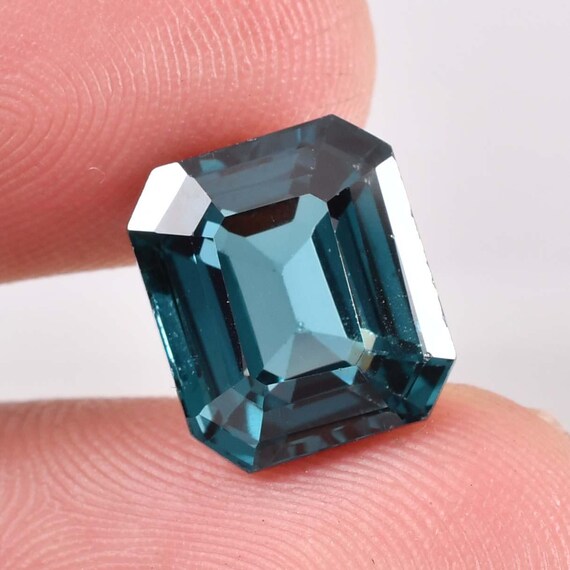 Pierre Précieuse émeraude Tourmaline Bleue Du Brésil - Certifiée GIE, Naturelle, Non Chauffée, 1 Pièce