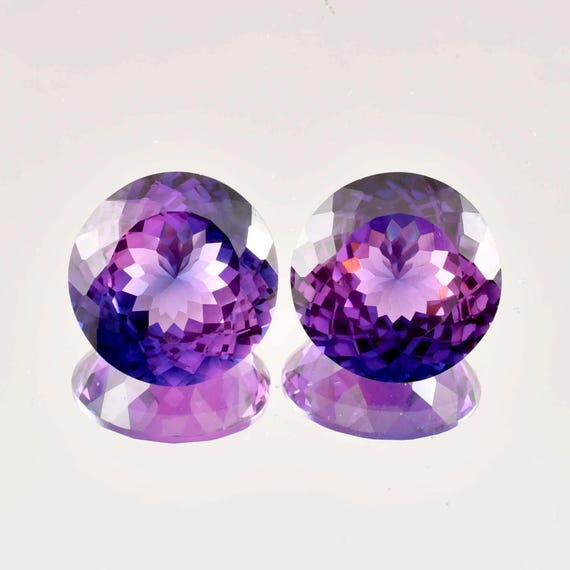 Pair Natural Sweet Velvet Smooth Purple Pink TAAFFEITE Loose