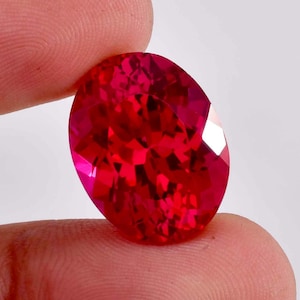 29.65 Ct Natural Burmese Red Painite Oval Cut Loose Gemstone GIT Certified 15x20 MM-AAA+ Top Quality Painite-Ring & Jewelry Making Gemstone