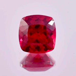 16.20 Ct Natural Burmese Red Painite Cushion Cut Loose Gemstone GIT Certified 14x14 MM-AAA+ Top Quality Painite-Ring & Jewelry Making Gems