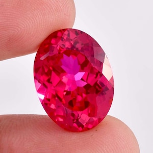 26.60 Ct Natural Burmese Red Painite Oval Cut Loose Gemstone GIT Certified 15x20 MM-AAA+ Top Quality Painite-Ring & Jewelry Making Gemstone