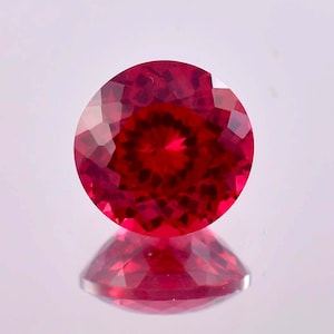 15.45 Ct Natural Burmese Red Painite Round Cut Loose Gemstone GIT Certified 14x14 MM-AAA+ Top Quality Painite-Ring & Jewelry Making Gems