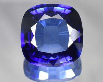 Saphir de Ceylan bleu royal naturel rare, taille coeur, pierres précieuses en vrac certifiées GIT/AAA+/saphirs de qualité supérieure/bagues et bijoux de fabrication de bijoux, 17 x 17 mm - France