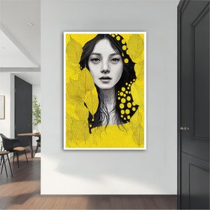 Woman Abstract Art, Woman Wall art, Art print, Canvas wall art, Abstract Art, Modern Wall Art, Living Room Wall Art,