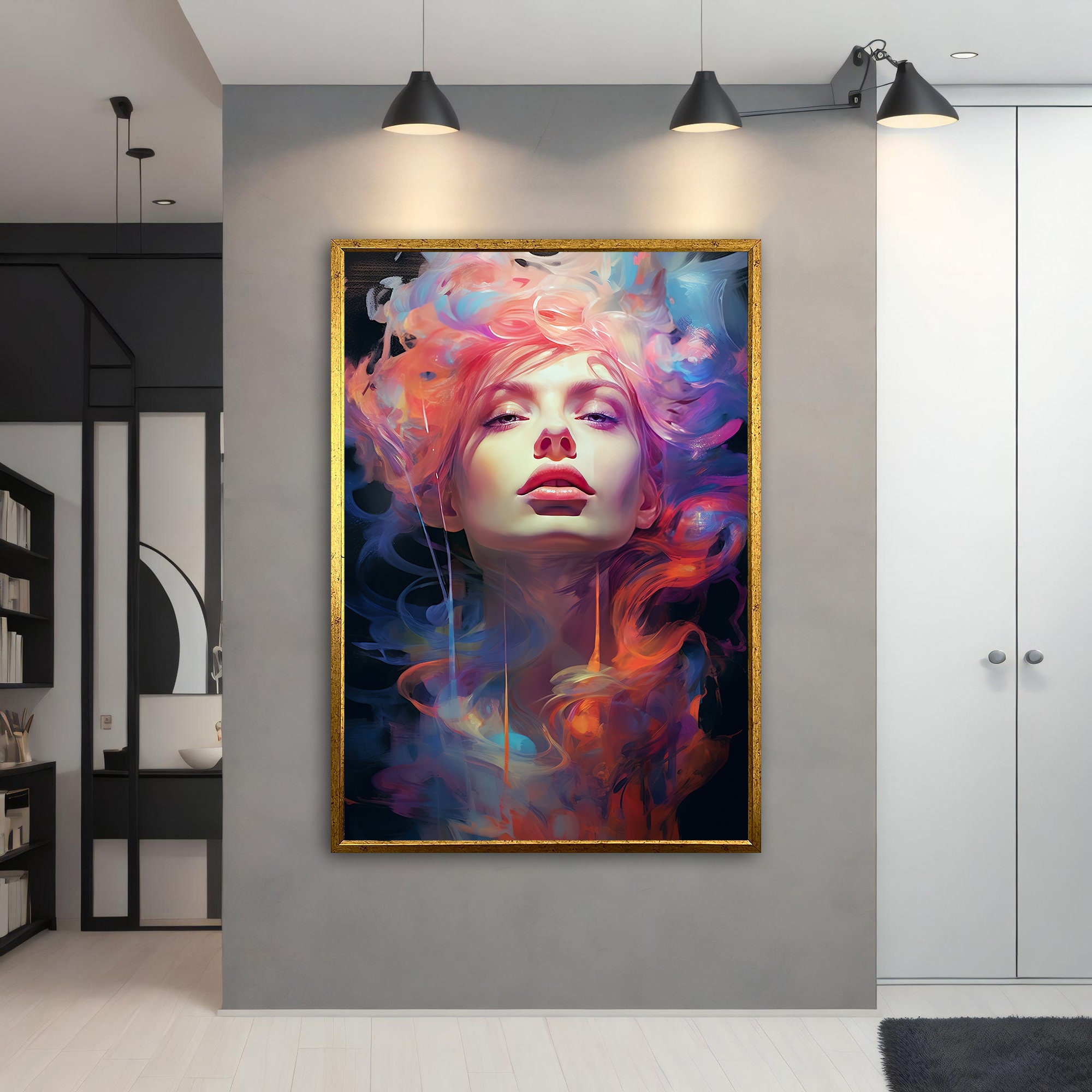 Woman Abstract Art, Woman Wall Art, Art Print, Canvas Wall Art ...