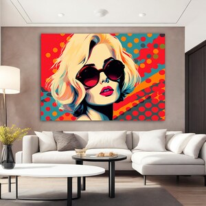 Colorful Woman Graffiti Wall Art, Girl Face Canvas Wall Art, Graffiti Wall Decor, Woman Graffiti, Woman Pop Art Poster