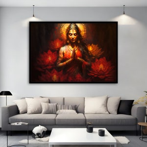 Indian Women Art,  Beautiful Indian Woman Canvas Painting ,South Asian Art, Indian Girl Wall Decor, Brown Girl Art