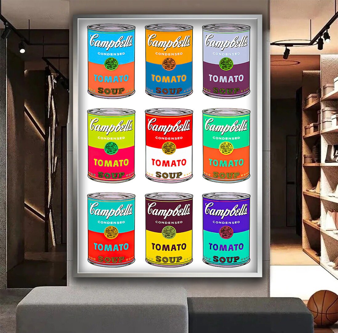 Poster Pop Art Campbell's Tomato Soup, Andy Warhol Tomato Soup Wall ...