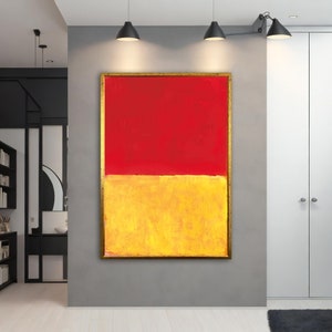 Mark Rothko Red And Yellow Canvas Art, Mark Rothko Colored Wall Art, Mark Rothko Production, Art Reproduction, Abstract Art