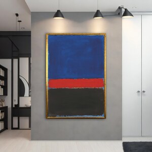 マーク ロスコ ブルー ブラック キャンバス アート、マーク ロスコ ウォール アート、マーク ロスコ カラフル アート、マーク ロスコ ポスター、抽象ミニマリズム ペインティング