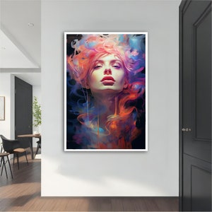 Woman Abstract Art, Woman Wall art, Art print, Canvas wall art, Abstract Art, Modern Wall Art, Living Room Wall Art