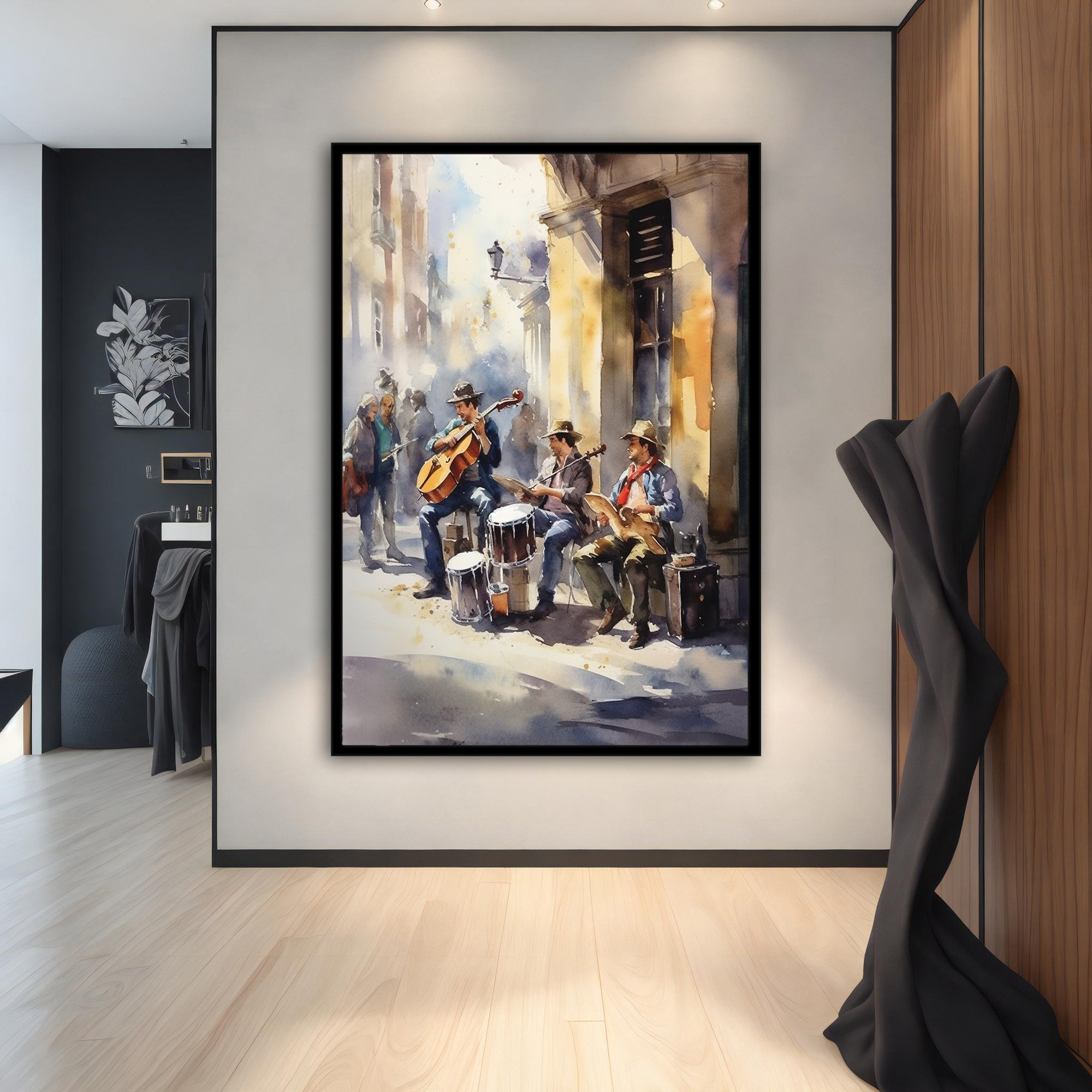 Musician Canvas Wall Art, Musical Instrument Paintings on Canvas