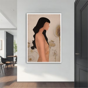 Woman Abstract Art, Woman Wall art, Art print, Canvas wall art, Abstract Art, Modern Wall Art, Living Room Wall Art,
