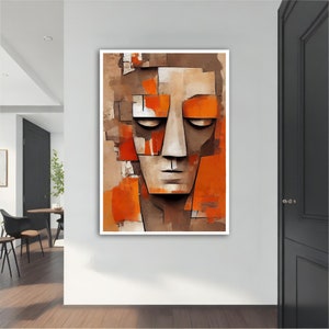 Surreal Canvas, Surreal Art Print, Surreal Painting, Wall Art Canvas Design, Framed Canvas Rready to Hang, Man picture