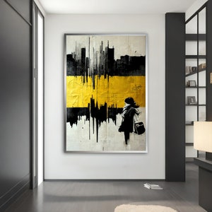 Arte de pared de graffiti de mujer, arte callejero moderno, arte de graffiti original, arte de graffiti abstracto, lienzo de graffiti moderno, decoración del hogar