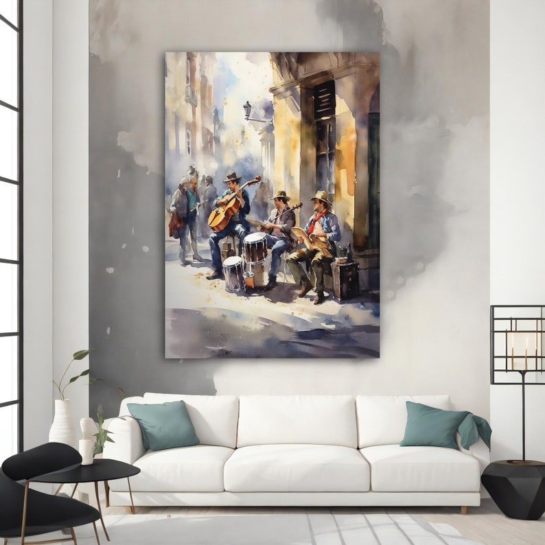 Musician Canvas Wall Art, Musical Instrument Paintings on Canvas