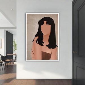 Woman Abstract Art, Woman Wall art, Art print, Canvas wall art, Abstract Art, Modern Wall Art, Living Room Wall Art