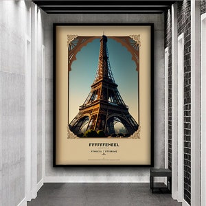 Paris Eiffel Tower Canvas Art, Eiffel Tower Wall Art,  Eiffel Tower View Canvas Painting, Elegant Wall Art, Modern Home Decor, Gifts for Her