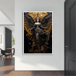 Black Angel Canvas Art ,Modern Angel Painting, Angel Wall Art, Modern Angel  Canvas, Modern Canvas, Abstract Art ,Home Decor