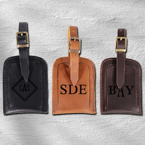 Handmade Leather Luggage Tag, Personalized Leather Luggage Tags, Personalized Gift, Luggage Accessory, Personalized Travel Gifts for Her