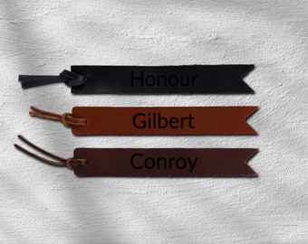 Leather Bookmark with Personalization, Bookmark with Tassel, Leather Accessory, Personalized Leather Bookmark, Gifts for Booklover