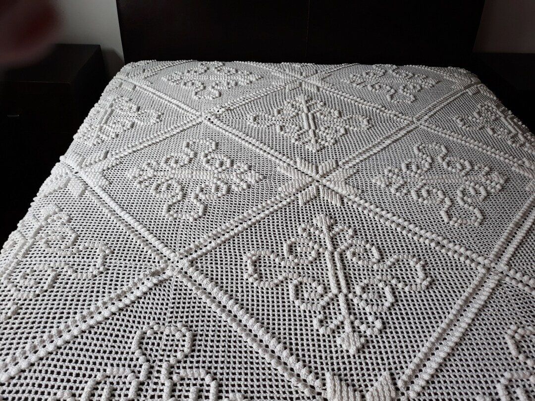 Handmade Crochet Bedspread Etsy