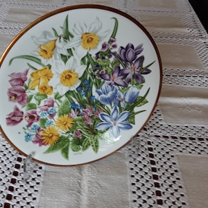 Floral Porcelain /Plate made by Vista Alegre allusive to March.