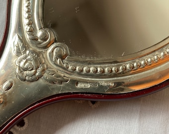 Set of Antique Art Nouveau Hand and Pocket Mirrors