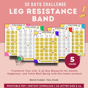 Leg Resistance Band Workout: 30 Day Challenge (Printable PDF)