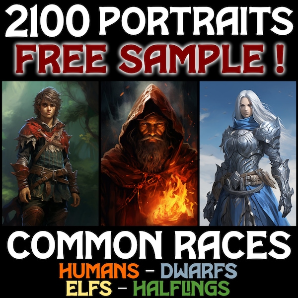 2100 hochwertige Porträts für DnD und RPG – Helden und NPCs
