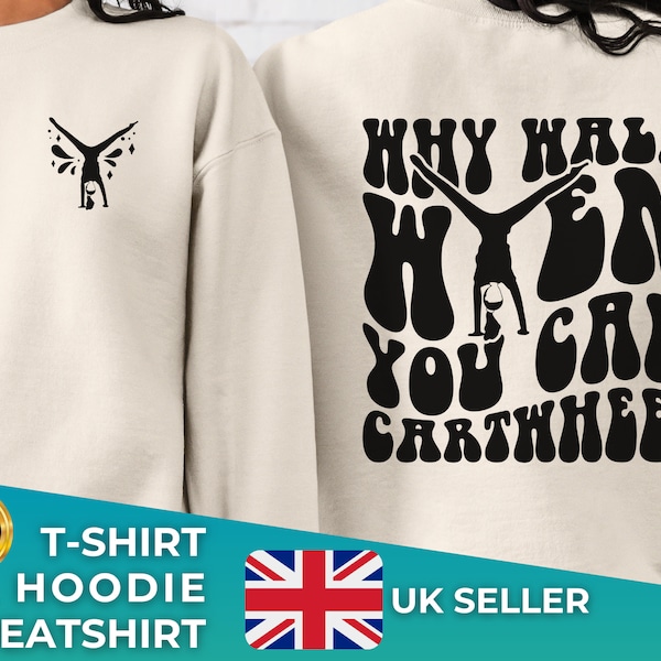 Girls Cartwheel T Shirt Etsy UK