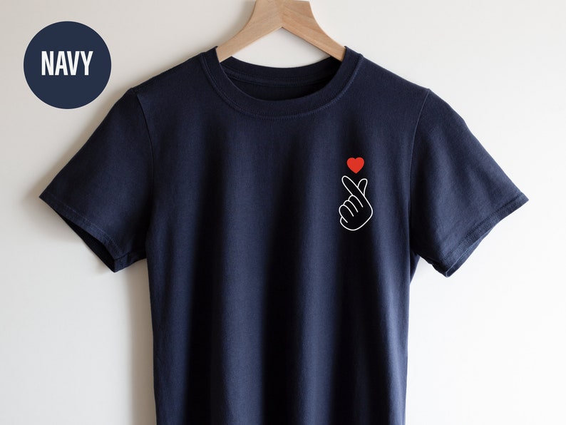 Korean Love T-shirt, Korean Finger Heart Sweatshirt, Korean Lover Shirt ...