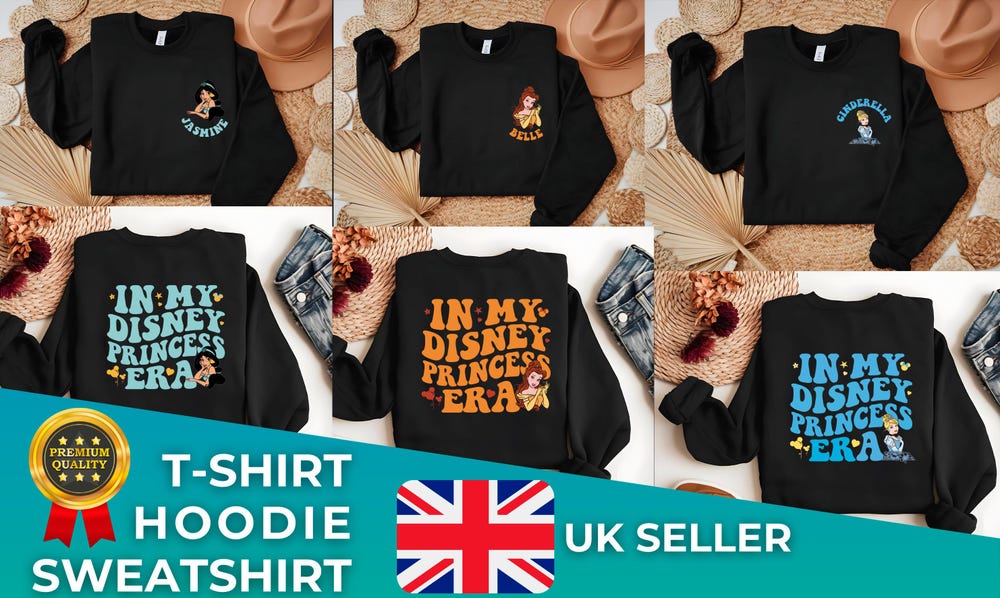 Vintage In My Disney Princess Era T-Shirt, Girls Birthday Trip Sweatshirt, Besties Trip Shirt, Girls Trip Hoodie