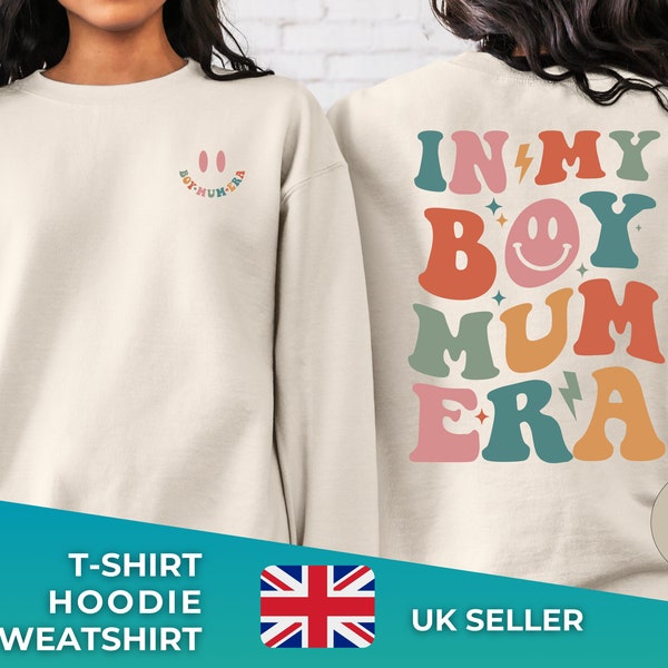 In my Boy Mum Era Shirt, Gender Reveal Sweatshirt, In My Mum Era hoodie, Expecting Mum Gift, gift to new mums. Gift to her, pregnancy Tshirt