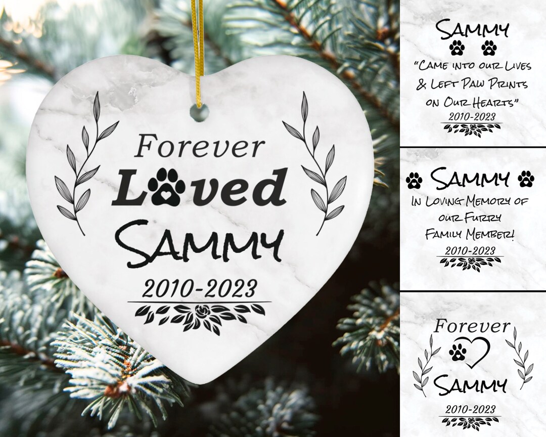 Pet Memorial Ornament, Personalized Dog Memorial Christmas Ornament ...