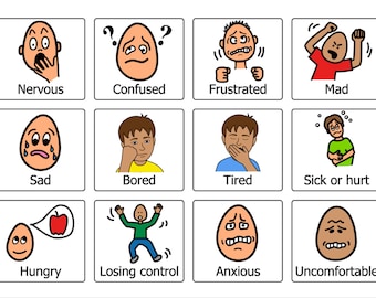 Feelings/ emotions visual board/ keychains