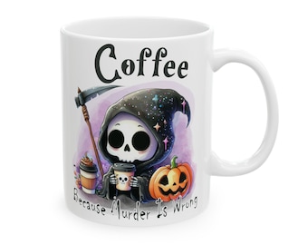 Café parce que le meurtre est faux Mug en céramique