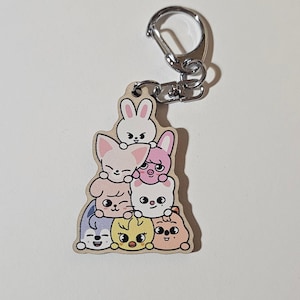 Stray Kids Wooden Keychain | Skzoo | KPop |