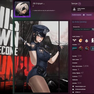 Police Girl - Premium Steam Artwork