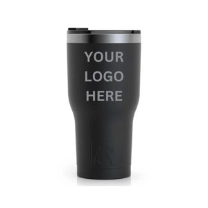 Personalized Laser Engraved RTIC Tumblers  -  Black 30 oz