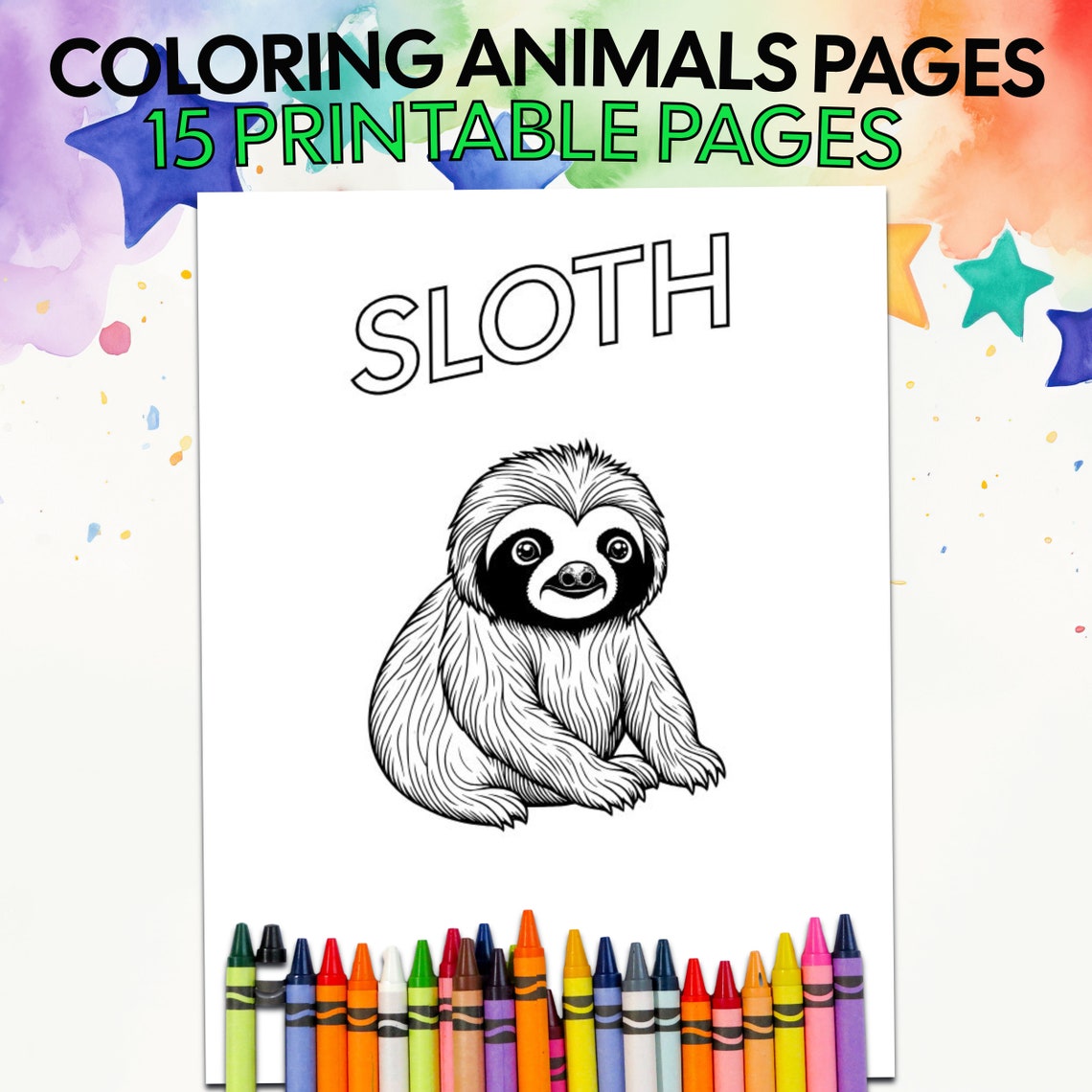 Animals Names Coloring Pages - Printable - 15 Pages - Kindergarten ...